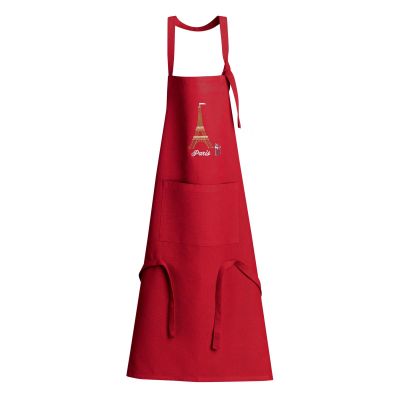 Kochschürze aus recyceltem Eiffelturm mit Tasche Rouge 85 X 72