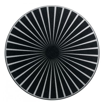 Raini Tischset aus Filz schwarz/silber Diameter 40